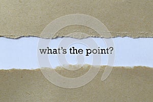 What`s the point on paper photo