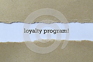 Loyalty program on paper photo