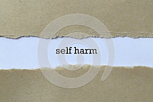 Self harm on paper photo