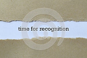 Time for recognition on paper photo