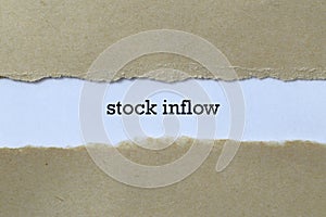 Stock inflow on paper photo