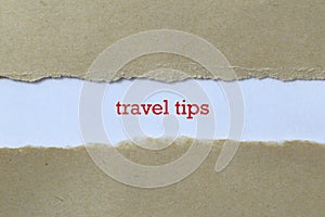 Travel tips on paper
