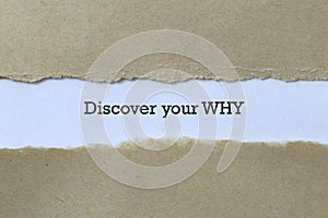 Discover your why on paper photo