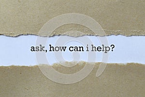 Ask how can i help on white paper