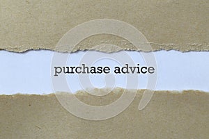 Purchase advice on white paper