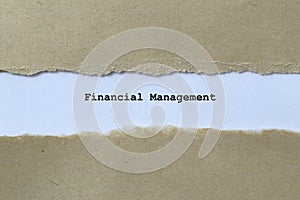 financial management on white paper