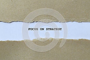 focus on strategy on white paper