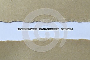 integrated management system on white paper