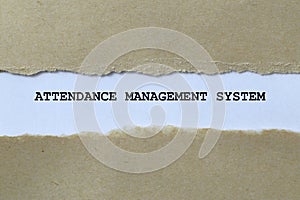 attendance management system on white paper photo