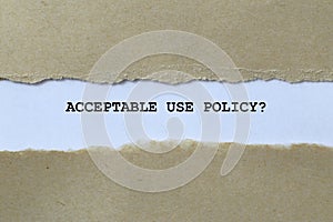 acceptable use policy? on white paper photo