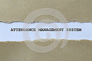 attendance management system on white paper