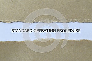 standard operating procedure on white paper