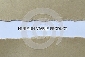 minimum viable product on white paper