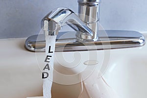Lead In Tap or Drinking Water Running in Stream of Water
