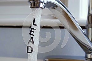 Lead In Tap or Drinking Water Running in Stream of Water