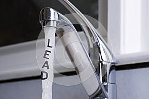 Lead In Tap or Drinking Water Running in Stream of Water
