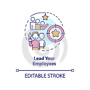 Lead your employees concept icon
