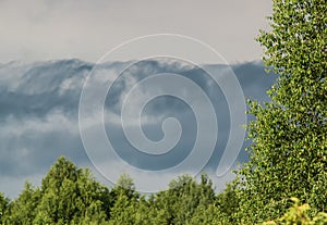 Leaden clouds before the rain