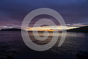 Leaden sky over Ladoga Lake