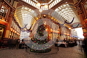 Leadenhall market at Christmas