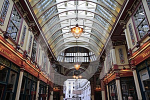 Leadenhall market covered shopping arcade