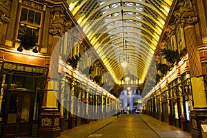 Leadenhall market in London, UK