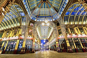 Leadenhall Market by night