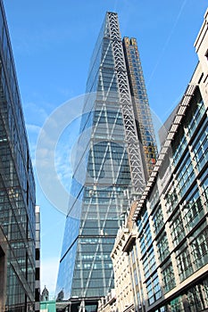 122 Leadenhall Street, informally known as The Cheesegrater, in London, UK photo