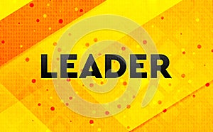 Leader abstract digital banner yellow background