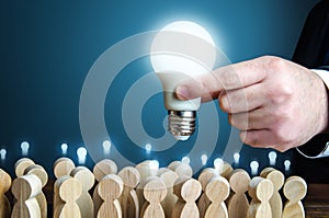 Leader accumulates ideas and experience to make a solution. Project leader. Research and development.