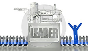 Leader concept with group of people