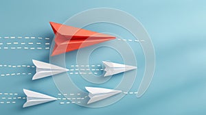 The Leader Among Paper Planes.AI generated image