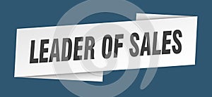 leader of sales banner template. leader of sales ribbon label.