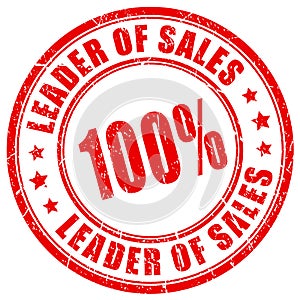 Leader of sales rubber stamp
