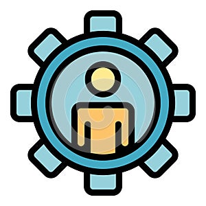 Leader squad icon vector flat