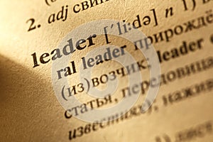 Leader translation from English into Russian