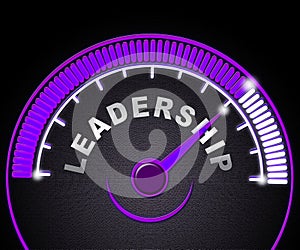 Leader Vs Manager Guage Demonstrates Managing Versus Leading - 3d Illustration