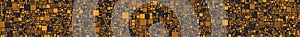 Leaderboard banner ad. Web3 blockchain technology background photo