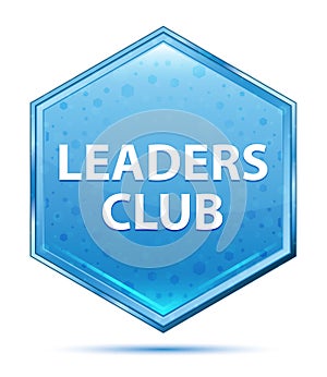 Leaders Club crystal blue hexagon button