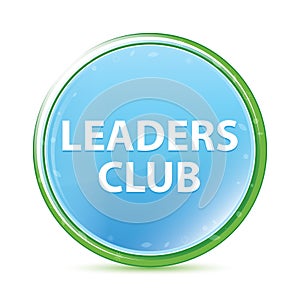Leaders Club natural aqua cyan blue round button