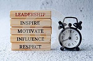 Leaders who inspire, motivate, influence and respect concept. Leadership and business related