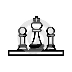 Leadership Approach Black And White Icon Illustration