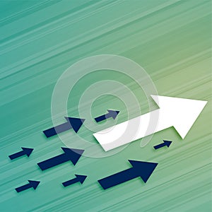 Leadership business growth arrow moving in forward direction