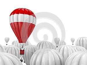 Leadership concept with red hot air balloon