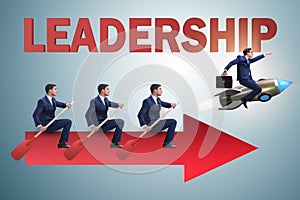 The leadership concept with various business people