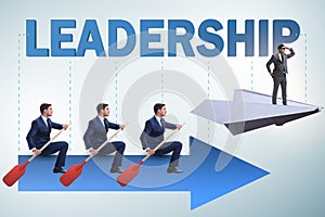 The leadership concept with various business people