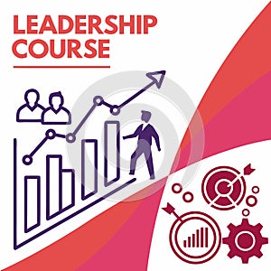 Leadership Course Design with Gradient and Lines: Inspiring Growth with Modern Visuals