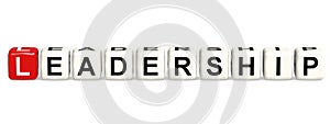 Leadership cube crossword on white background