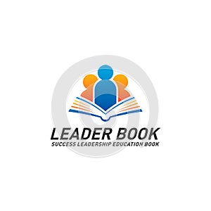 Leadership Education Book Logo Design Concept Vector. Success Leader Book Logo Template. Icon Symbol