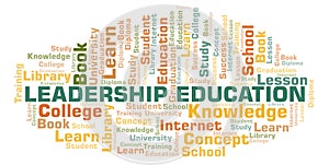 Leadership Education word cloud.